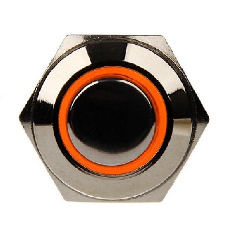 DimasTech compatible Vandalismusschalter/-taster 16mm - Silverline - orange