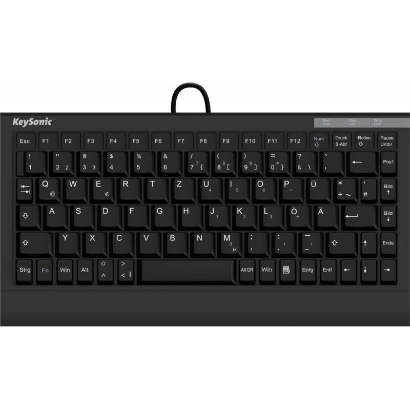 KeySonic ACK-595C+ clavier USB QWERTZ Allemand Noir