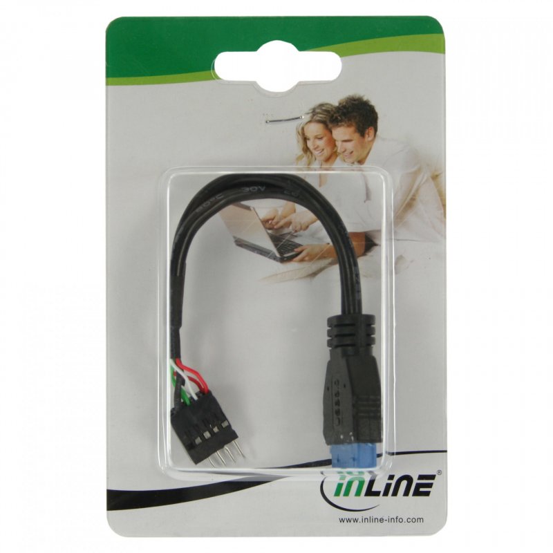 InLine USB 3.0 to 2.0 Adapter internal USB 3.0 / 2x USB 2.0 pin header, 0.15m