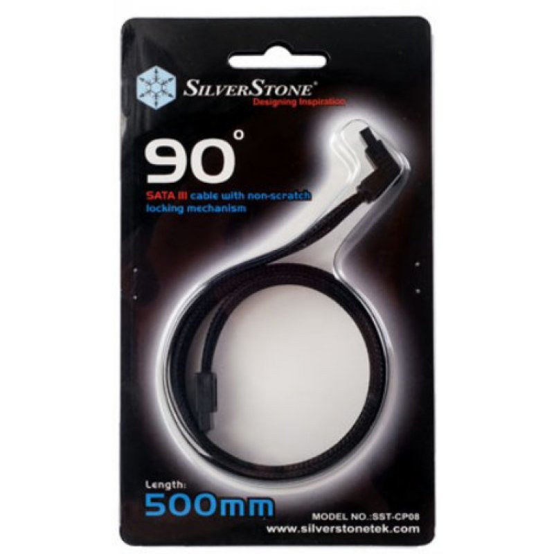 Silverstone CP08 SATA cable 0.5 m Black