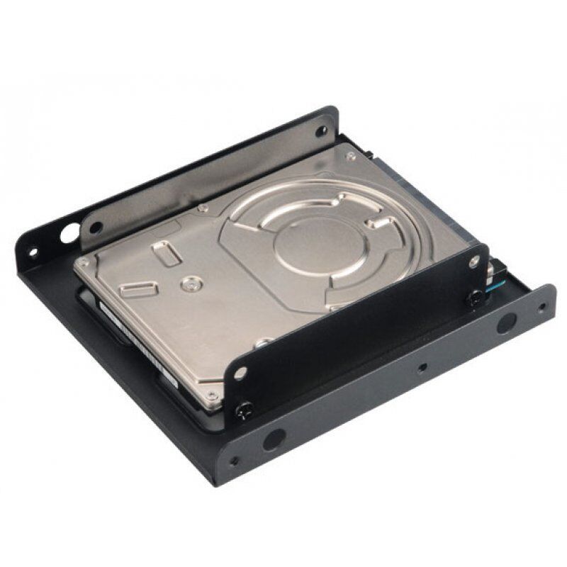 Akasa Mounting adapter allows a 2.5" SSD or HDD to fit into a 3.5" PC drive bay.