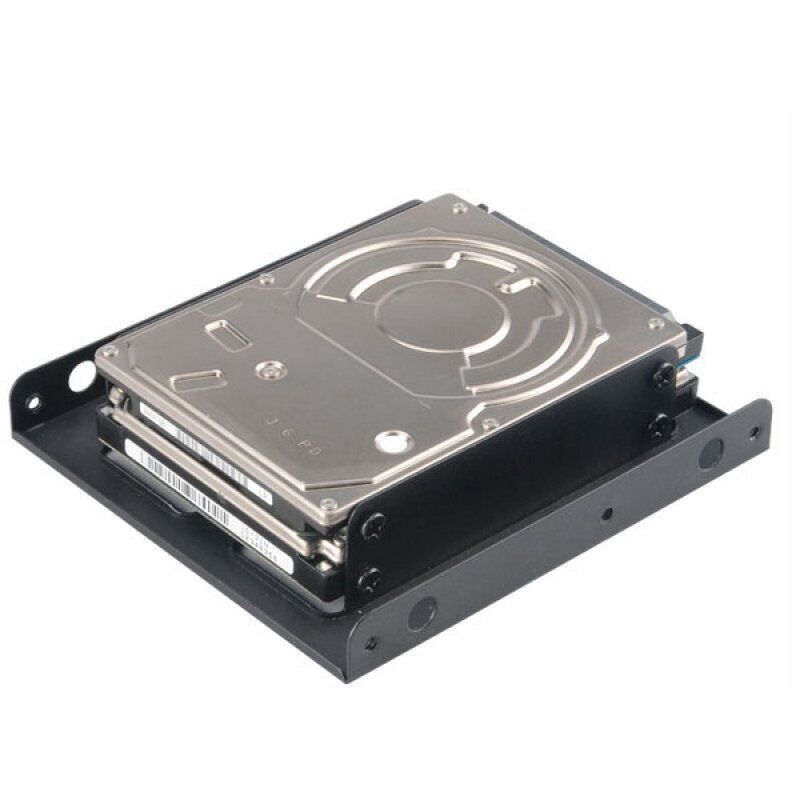 Akasa Mounting adapter allows a 2.5" SSD or HDD to fit into a 3.5" PC drive bay.