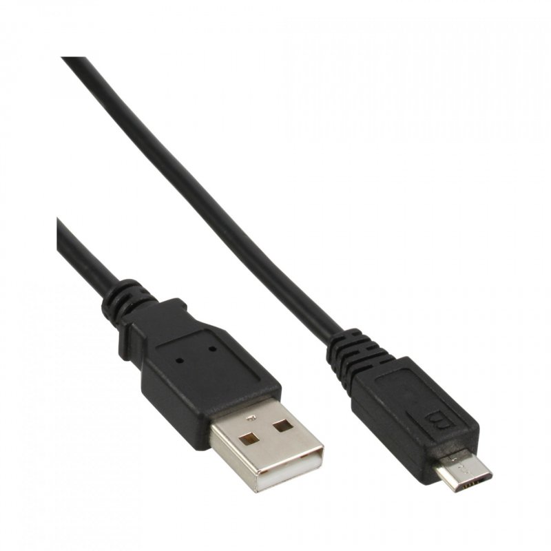 InLine compatible Micro-USB 2.0 Kabel USB-A an Micro-B - black, 1,5m