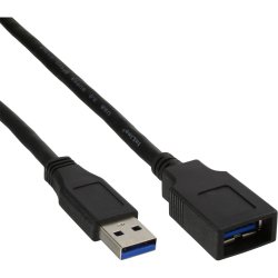 InLine 35610 câble USB 1 m USB 3.2 Gen 1 (3.1 Gen 1) USB A Noir