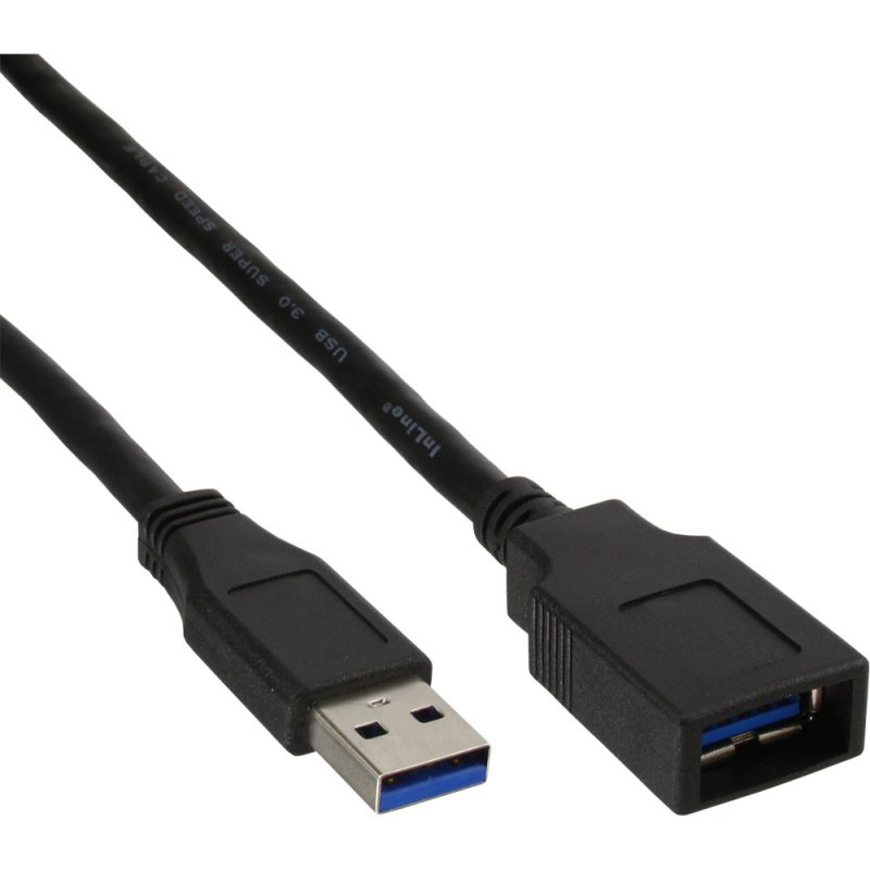 InLine 35610 câble USB 1 m USB 3.2 Gen 1 (3.1 Gen 1) USB A Noir