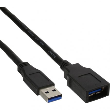 InLine 35610 câble USB 1 m USB 3.2 Gen 1 (3.1 Gen 1) USB A Noir