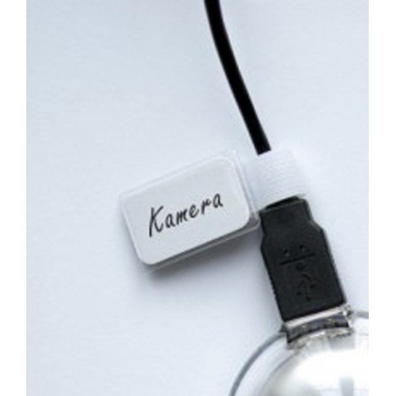 LABEL THE CABLE compatible Mini Klettbinder 10er Set - white