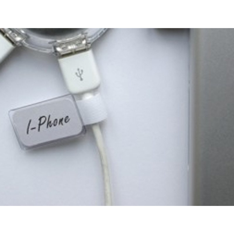 LABEL THE CABLE compatible Mini Klettbinder 10er Set - white