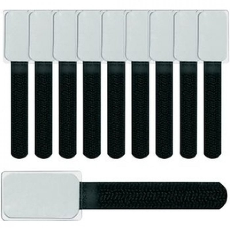 LABEL THE CABLE compatible Mini Klettbinder 10er Set - black