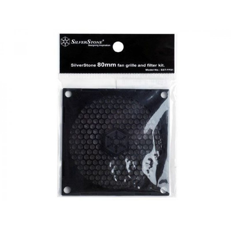 Silverstone 80mm Fan Grill und Filter Kit