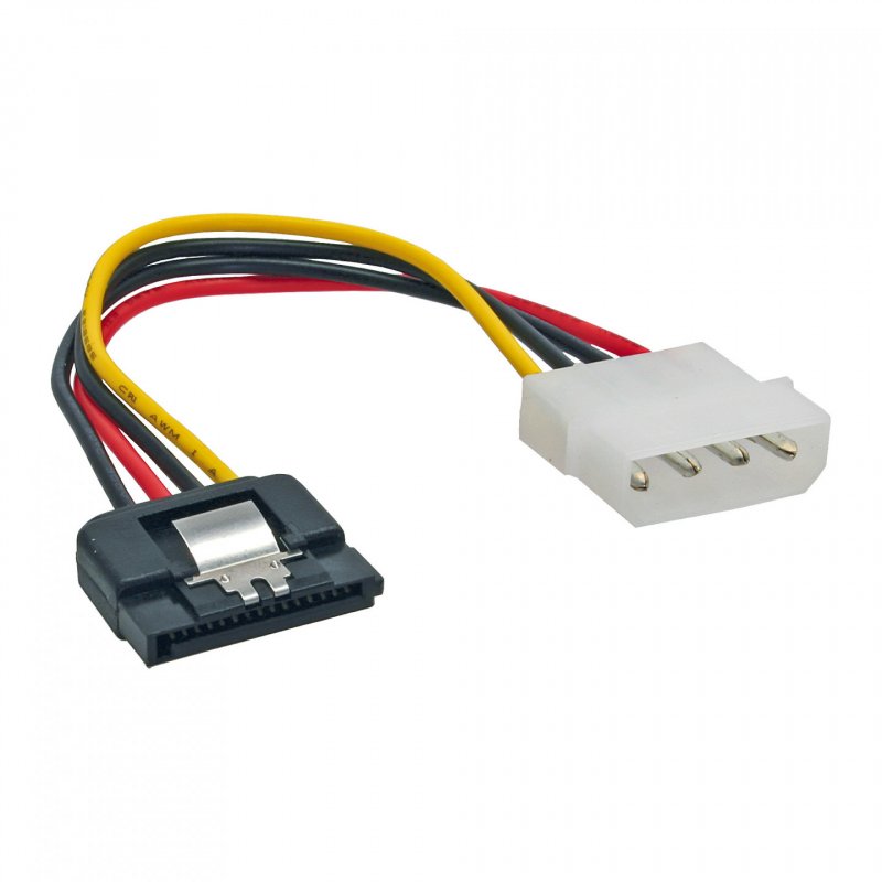InLine compatible SATA Stromadapterkabel an 4-Pol Molex - 15cm