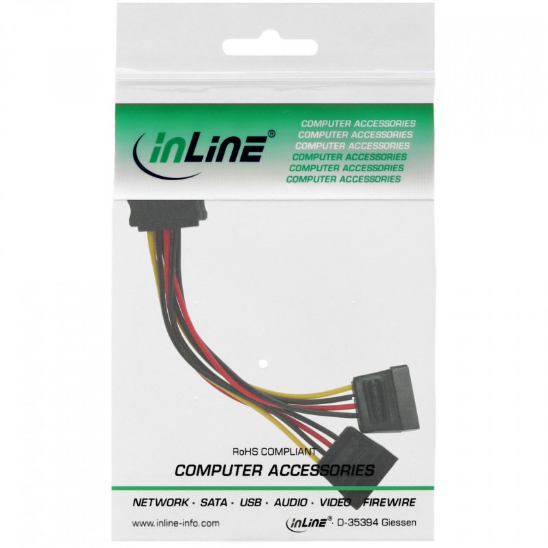 InLine SATA Y-Power Cable SATA female / 2x SATA male 0.15m
