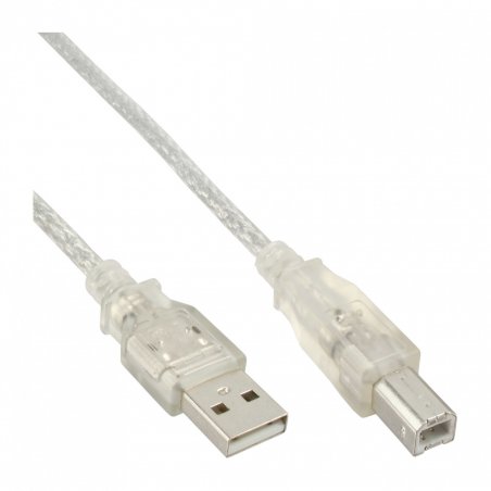 InLine 34550T câble USB 10 m USB A USB B Transparent
