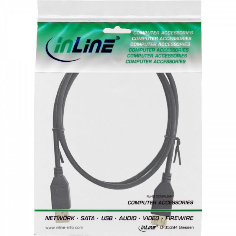 InLine 4043718125128 USB cable 5 m USB 2.0 USB A Black