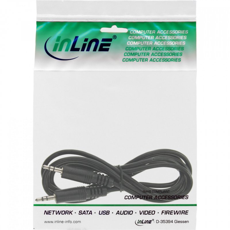 InLine Audio Cable 3.5mm Stereo male / male 10m