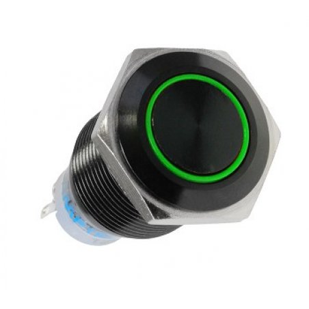 Lamptron compatible Vandalismusschalter 19mm - Blackline - green