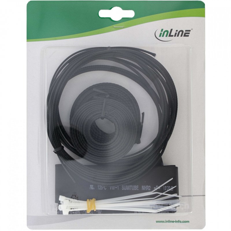 InLine Cable Sleeving + Shrink Tubing Set black