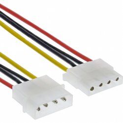 InLine Power Supply Extension Cable 4pin Molex male / female 1m
