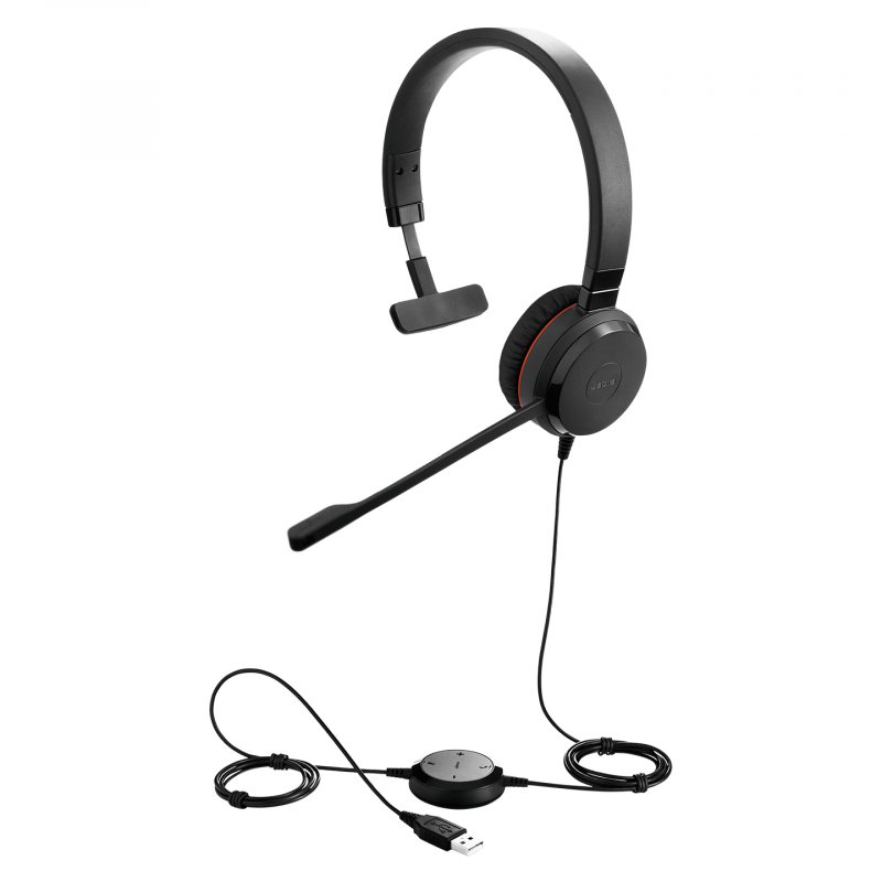 Jabra Evolve 20SE MS Mono Casque Avec fil Arceau Bureau/Centre d'appels USB Type-A Bluetooth Noir
