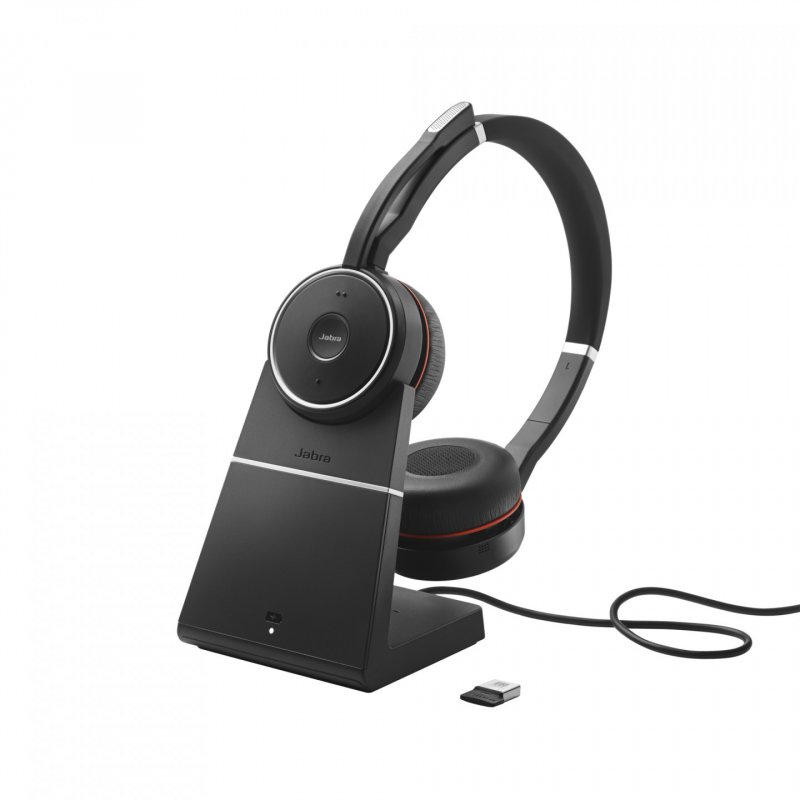 JABRA Evolve 75 UC Duo + Base Chargeur + dongle 370 USB