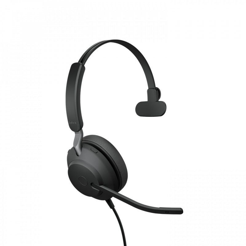 Jabra Evolve2 40, UC Mono Casque Avec fil Arceau Bureau/Centre d'appels USB Type-C Bluetooth Noir