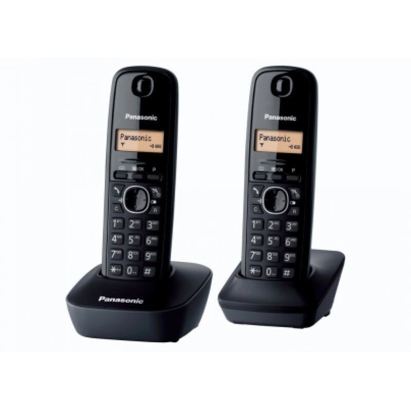 Panasonic KX-TG1612 Téléphone DECT Identification de l'appelant Noir