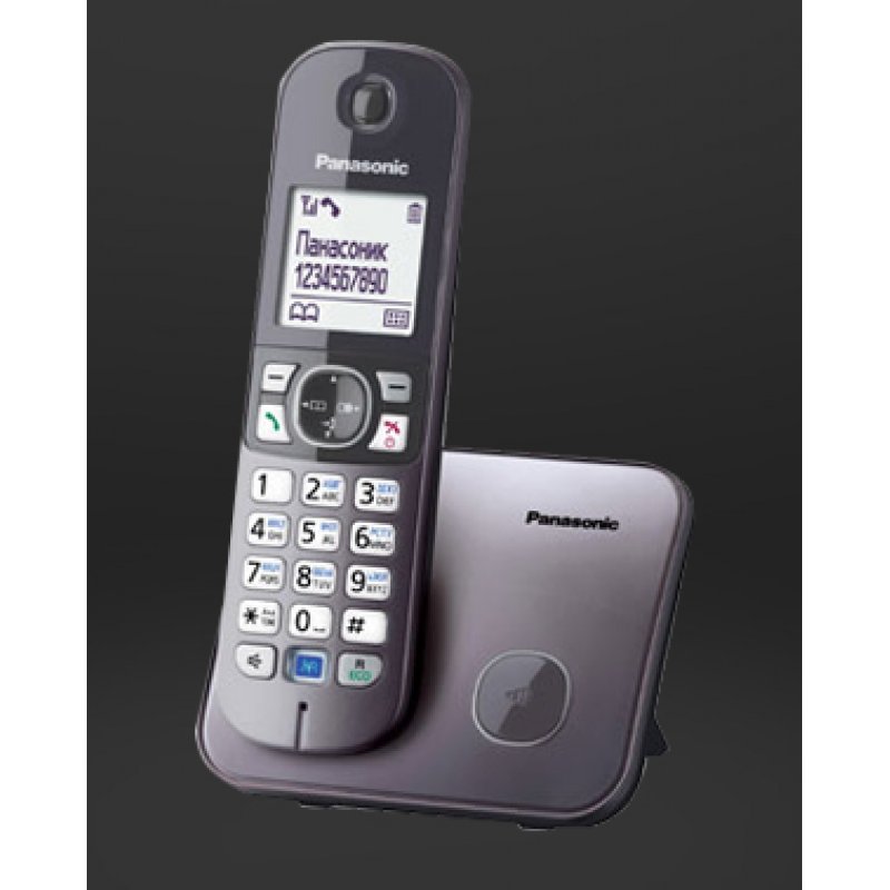 Panasonic KX-TG6811 Téléphone DECT Identification de l'appelant Noir, Argent