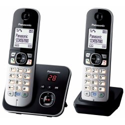 Panasonic compatible KX-TG6822 Duo Téléphones Sans fil Noir