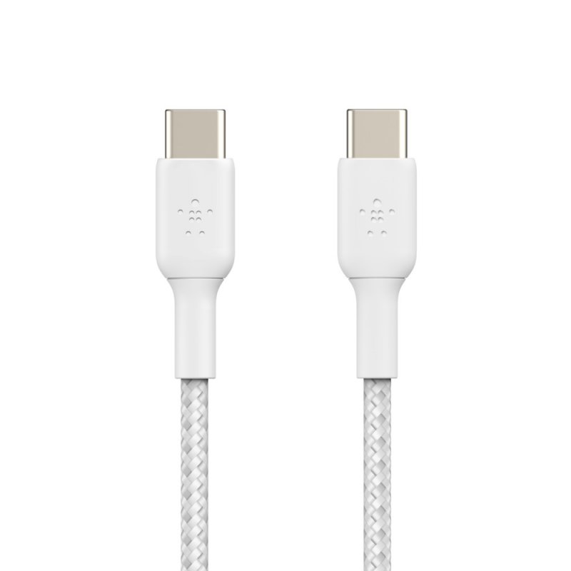 Câble USB-C vers USB-C renforcé (blanc) - 1 m