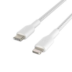 Câble USB-C vers Lightning MFI renforcé (blanc) - 2 m