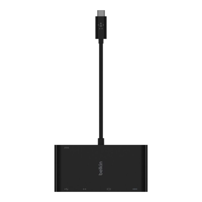 Adaptateur USB-C avec 1x HDMI 4K, 1x VGA, RJ45 et 100 W
