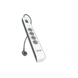 Belkin BSV401CA2M surge protector Black, White 4 AC outlet(s) 2 m