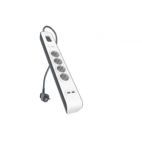 multiprise parafoudre (4 prises secteur + 2 prises USB)