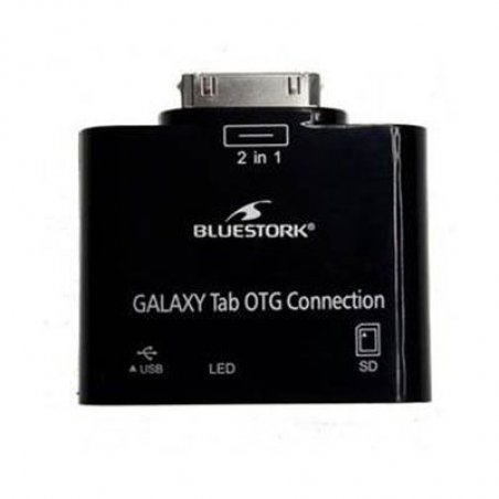 Bluestork BS-GAL-RDR/SD cable gender changer Samsung 30-pin USB 2.0/SD Card Black