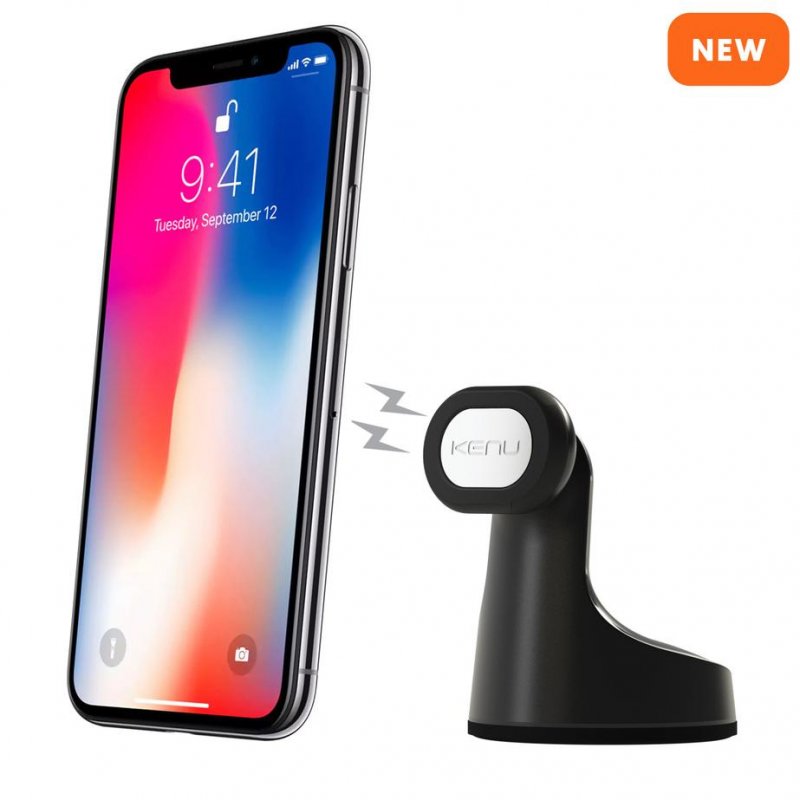 Kenu Airbase Magnetic Support passif Mobile/smartphone Noir, Argent