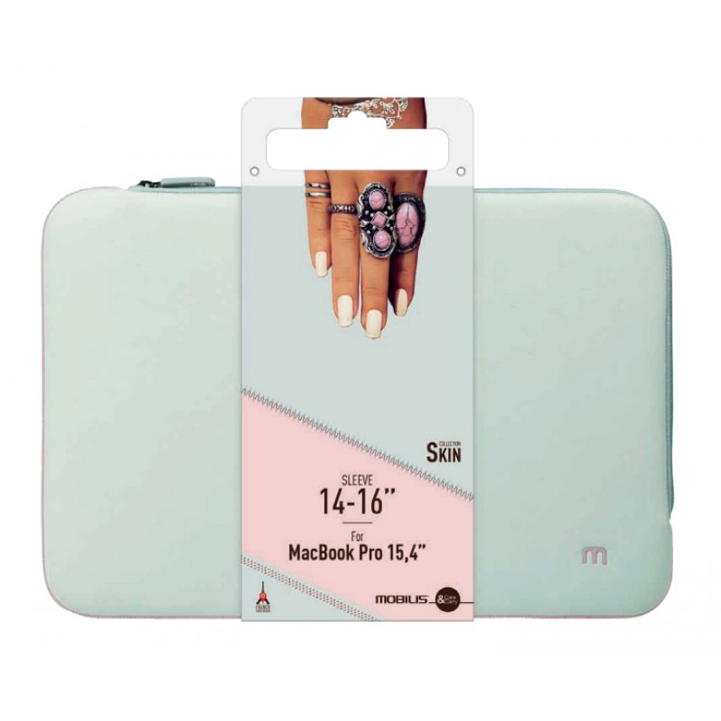 Mobilis 049006 notebook case 40.6 cm (16") Sleeve case Grey, Pink