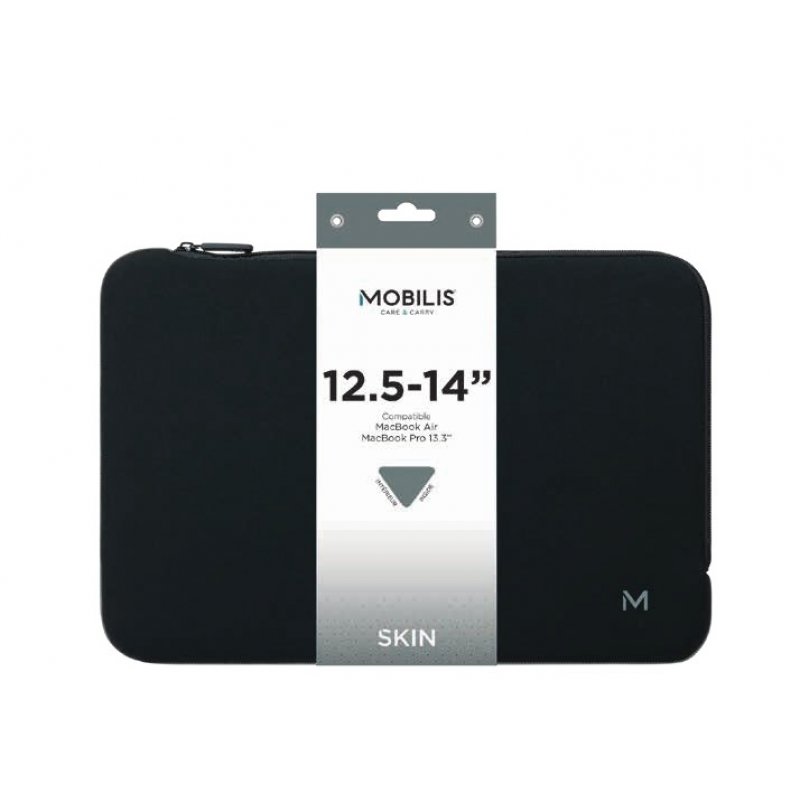 Mobilis Skin notebook case 35.6 cm (14") Sleeve case Black, Grey