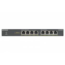 NETGEAR GS308PP Non-géré Gigabit Ethernet (10/100/1000) Connexion Ethernet, supportant l'alimentation via ce port (PoE