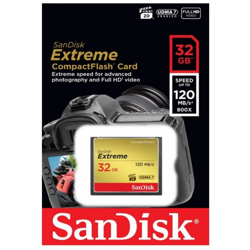 Carte mémoire Extreme CompactFlash 32 Go