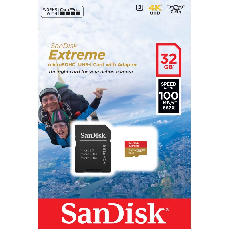 SanDisk Extreme 32 Go MicroSDHC UHS-I Classe 10