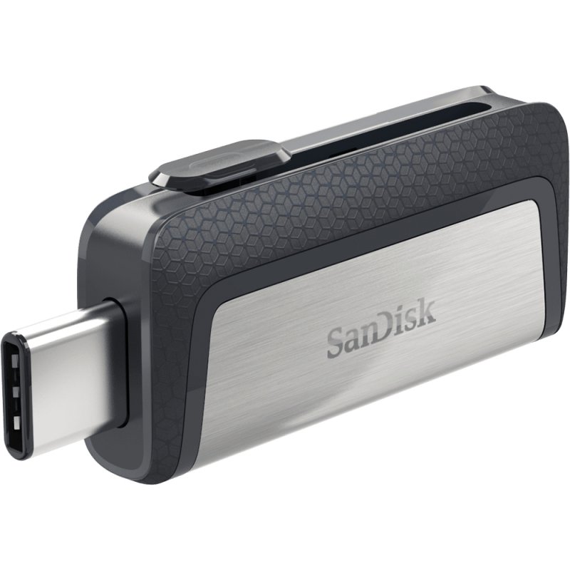 SanDisk Ultra Dual Drive USB Type-C lecteur USB flash 64 Go USB Type-A / USB Type-C 3.2 Gen 1 (3.1 Gen 1) Noir, Argent
