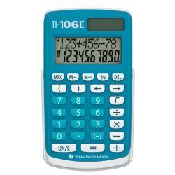 Texas Instruments TI-106 II calculatrice Poche Calculatrice à écran Bleu