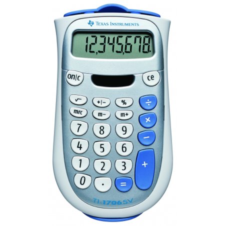 Texas Instruments TI-1706 SV calculator Desktop Basic Silver, White