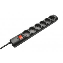 Trust 21059 surge protector Black 6 AC outlet(s) 1.8 m