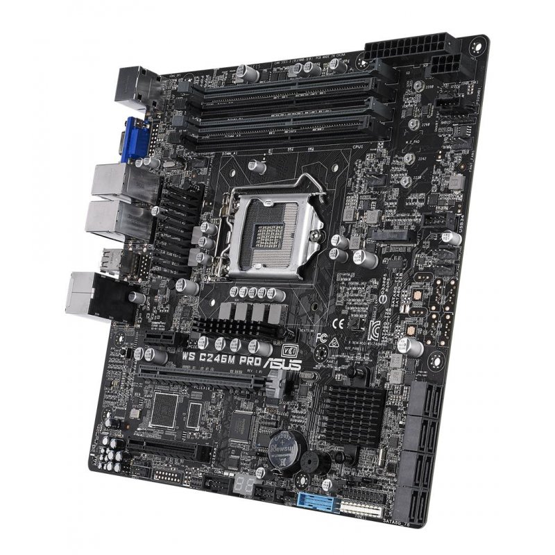 ASUS WS C246M PRO - Motherboard - micro ATX - LGA1151 Socket - C246