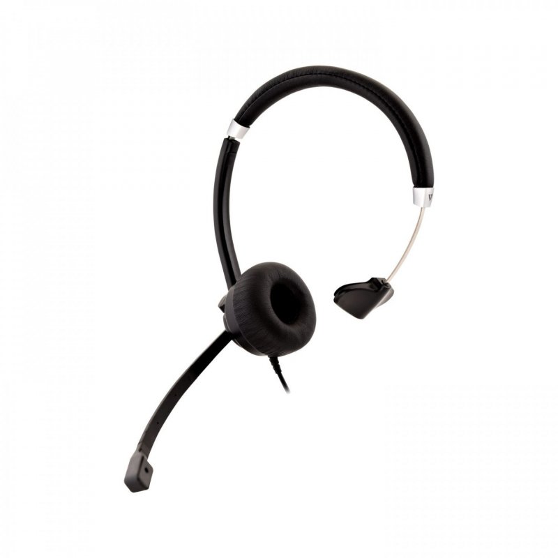 DELUXE MONO HEADSET W/MIC VOL CTRL 1.8M 3.5MM BLK