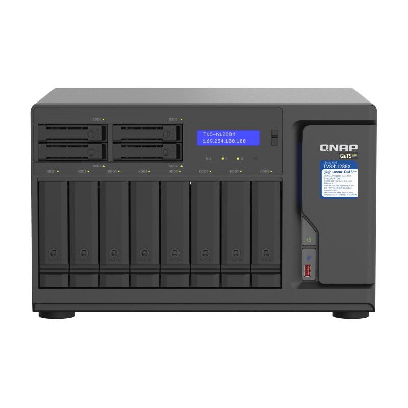 QNAP TVS-h1288X NAS Tower Ethernet LAN Black W-1250