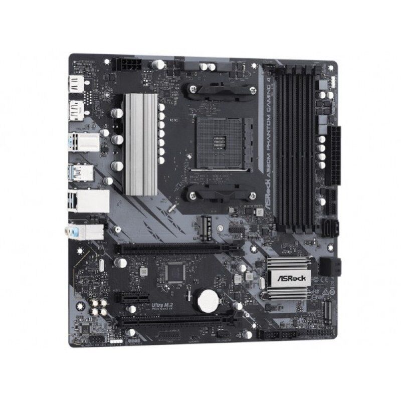 A520M PHANTOM GAMING 4 AM4 MATX SND+GLN+U3.2+M2 SATA 6GB/S DDR4