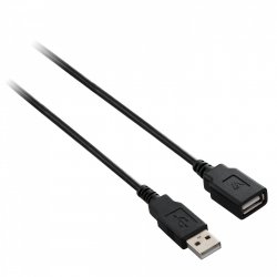 C&acircble d'extension USB 2.0 A femelle vers USB 2.0 A m&acircle, noir 3m 10ft