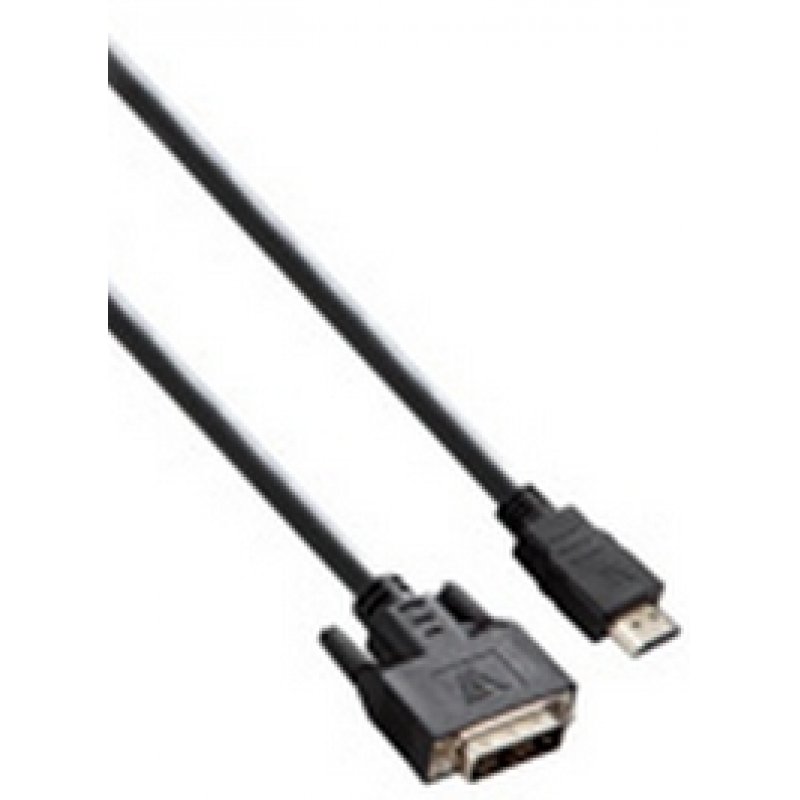 HDMI TO DVI-D CABLE 2M BLACK M/M 100PCT COPPER CONDUCTOR